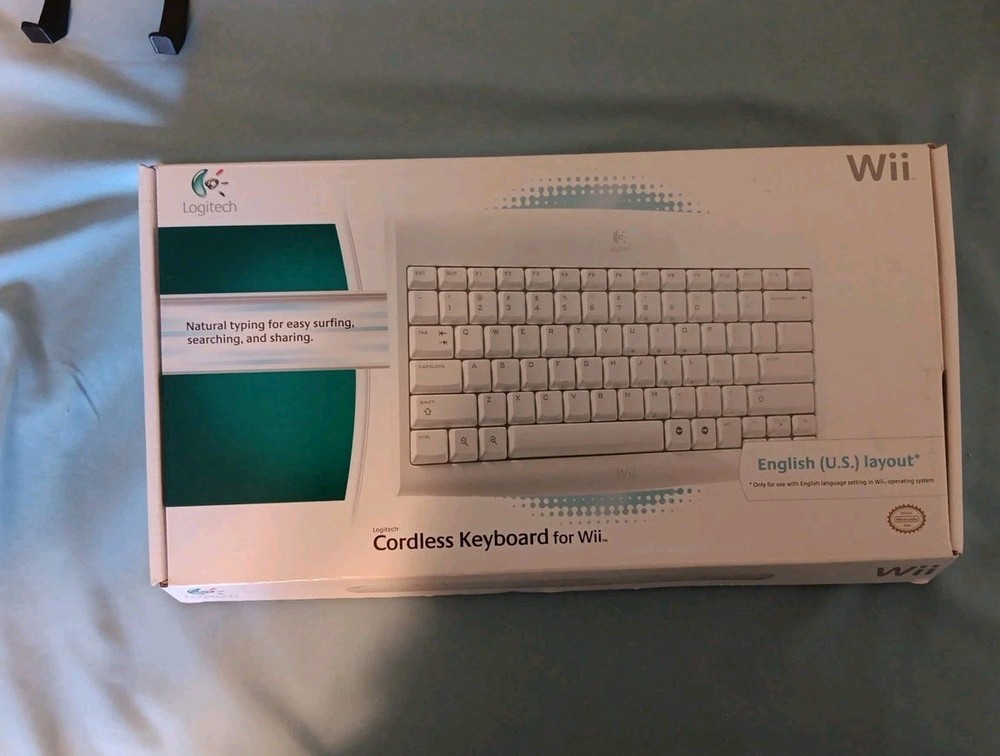 Nintendo Wii Logitech Cordless Wireless Keyboard