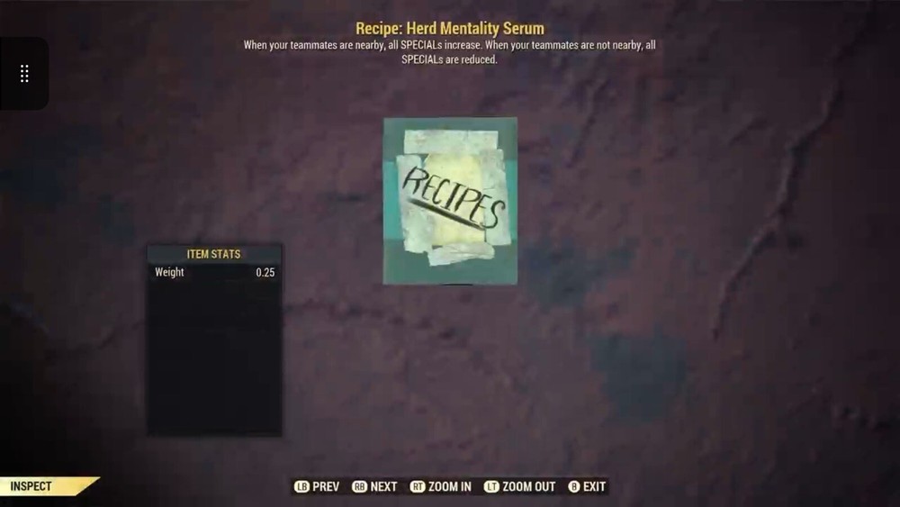(Xbox) Herd Mentality Serum Recipe