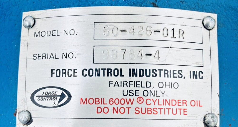 UNUSED FORCE CONTROL 60-426-01R CONTROL WORM GEAR BOX