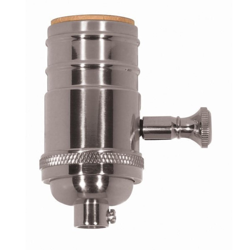 SOLID BRASS (POLISHED NICKEL FINISH) 150 WATT FULL-RANGE DIMMER SOCKET- SATCO