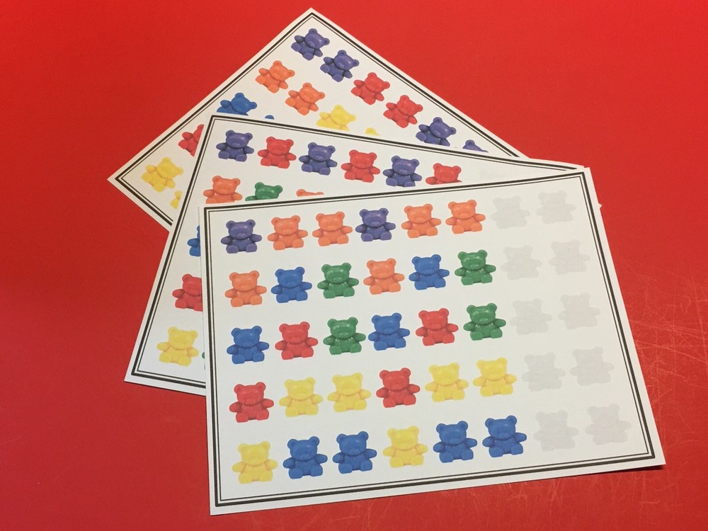 (3) Bears Pattern Mats - Learning Mats - Laminated - Pre school Kindergarten