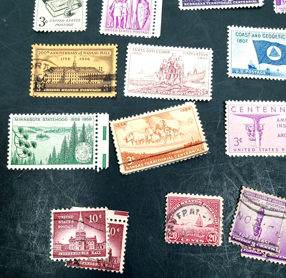 Lot of US State Stamps with Various Institutions and Events