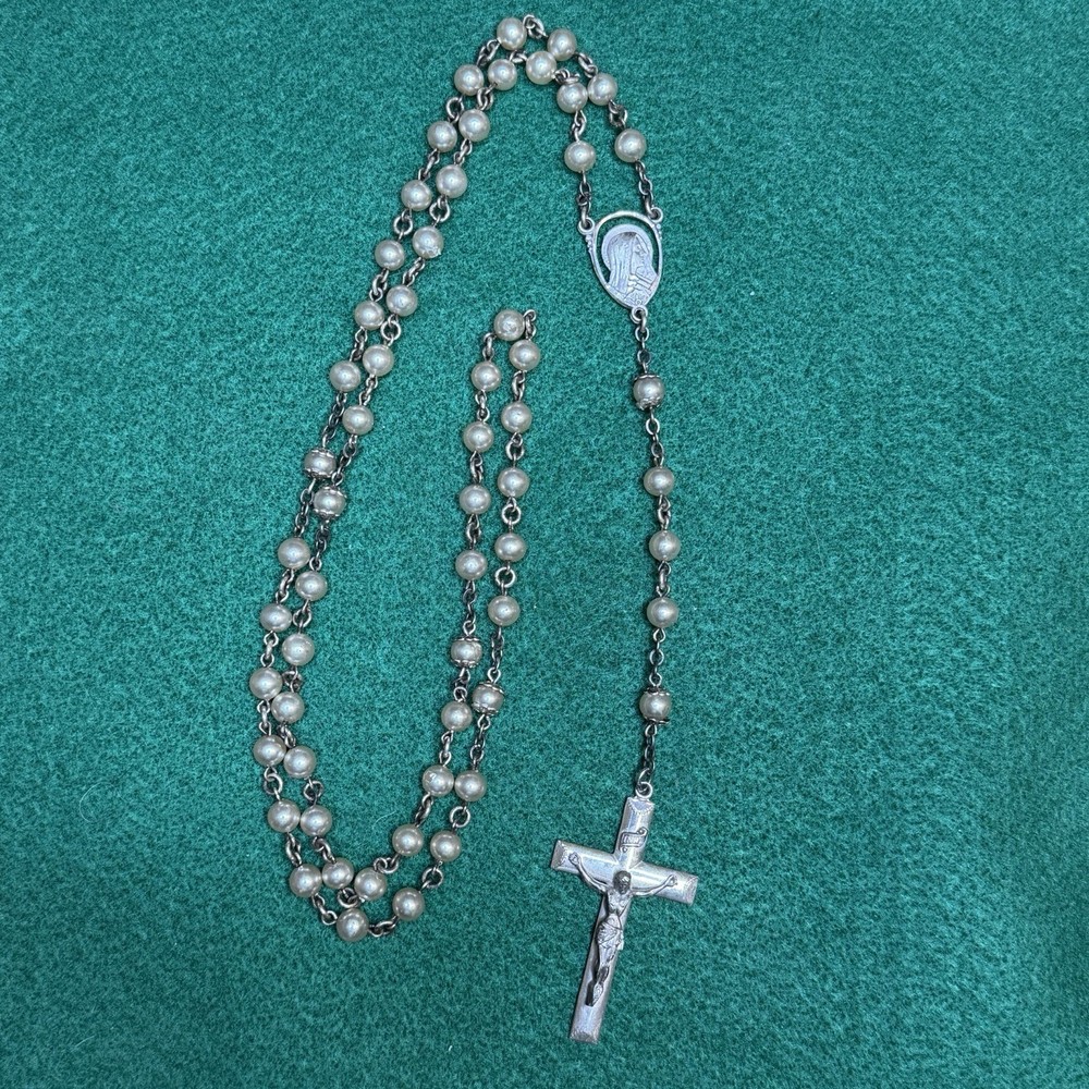 Vintage Sterling Silver Creed Rosary