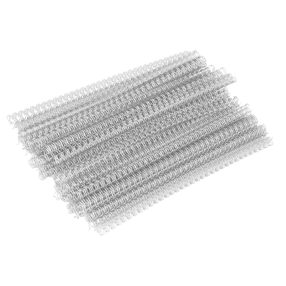 Silver 100x Double Loop Wire Binding Spine 20 Sheet Capacity 3:1 Pitch 34 Loop 6