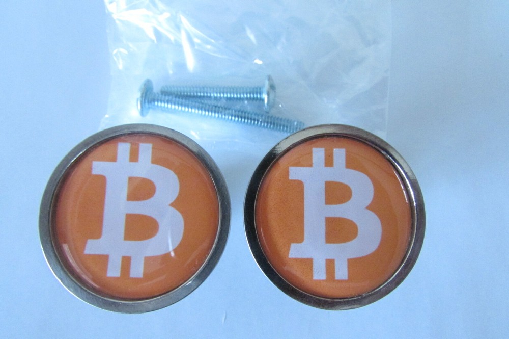 Bitcoin Cabinet Knobs, Bit Coin Crypto Logo Cabinet Pulls / knobs ,bitcoin knobs
