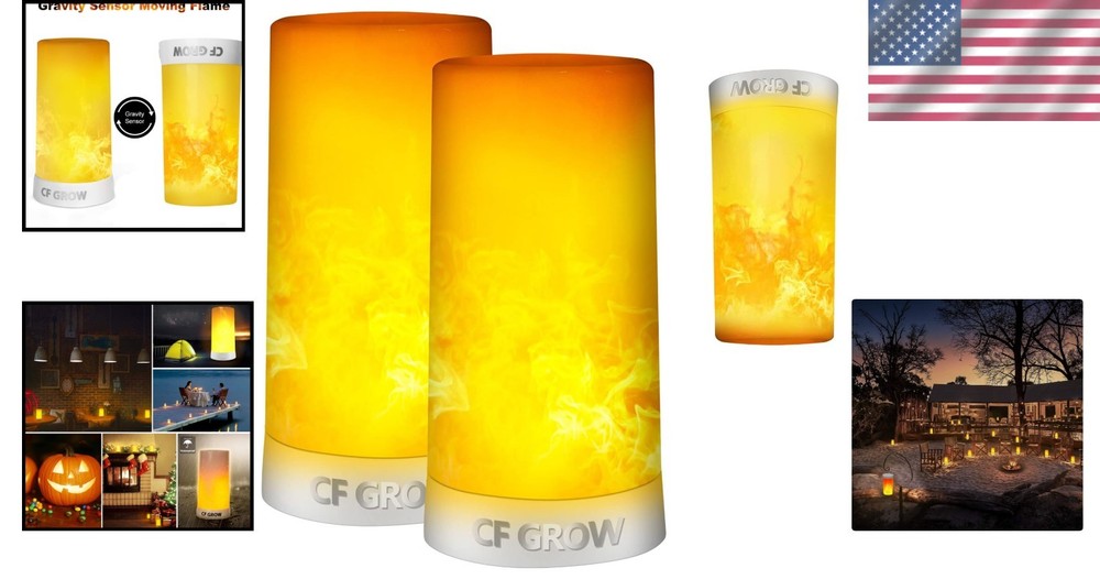 Versatile Hanging LED Flame Lantern - Magnetic Base & Gravity Sensing Effect