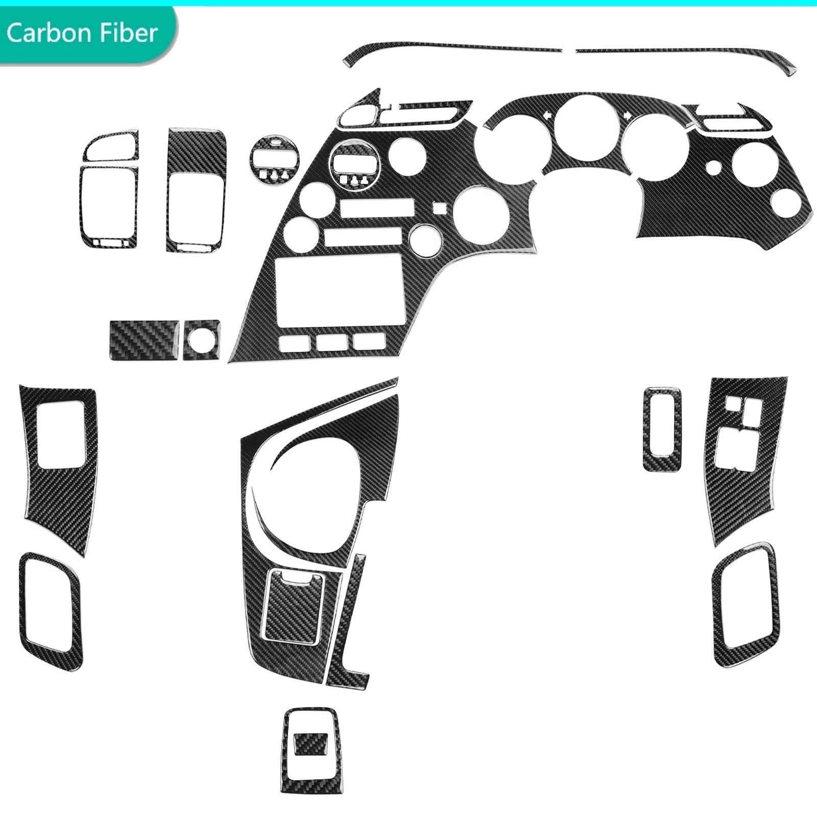 26x Real Carbon Fiber Full Interior Trim Kits RHD For Toyota Supra A80 MK4 93-99