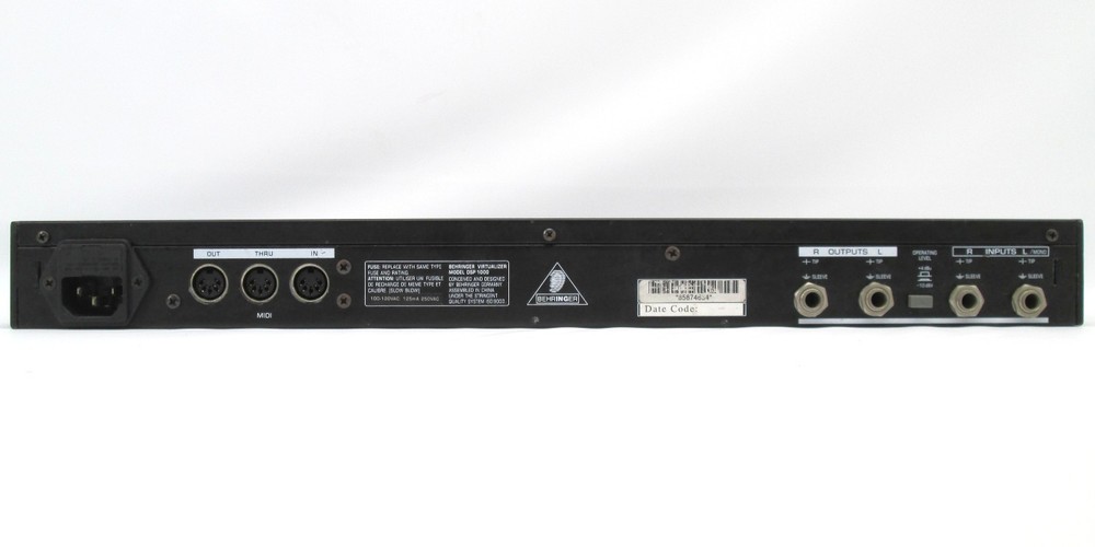 Behringer DSP1000 Virtualizer 24-Bit Dual Engine Digital Effects Processor