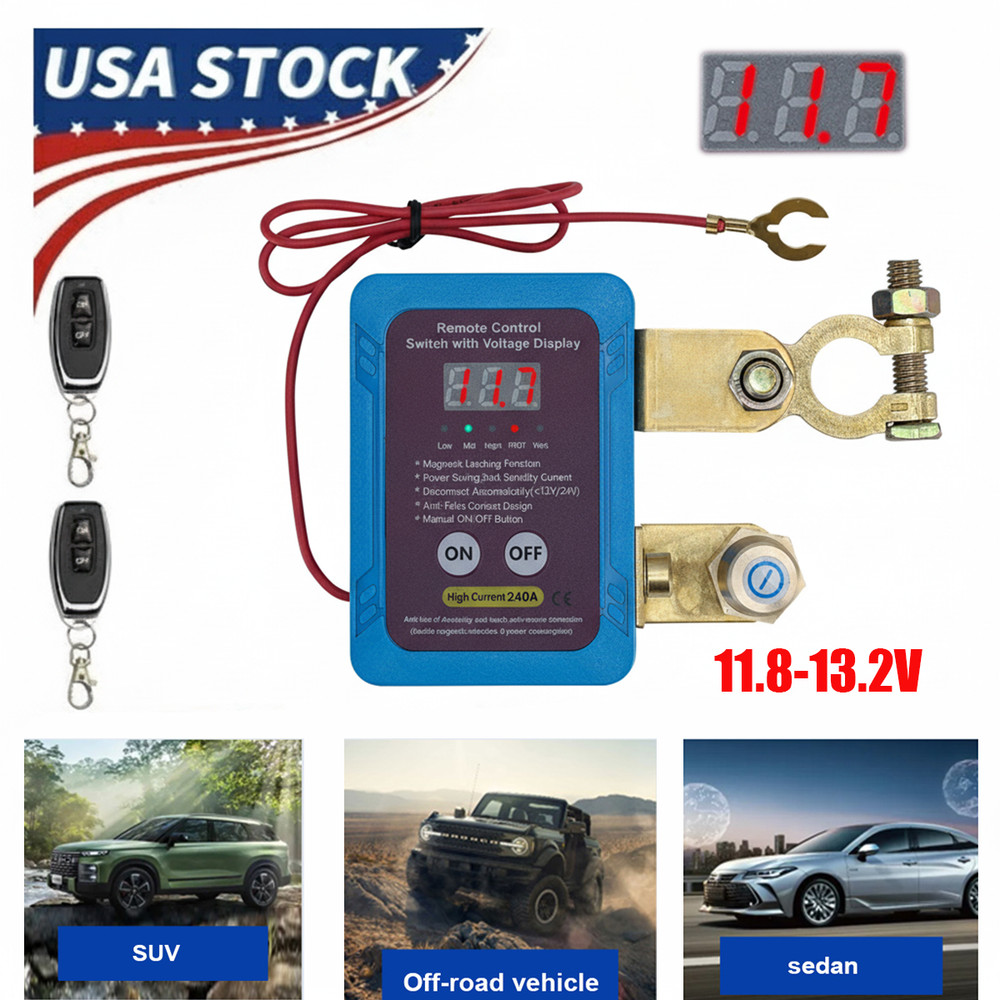 12V 240A Kill Switch For Car Remote Battery Disconnect Switch with Led Display