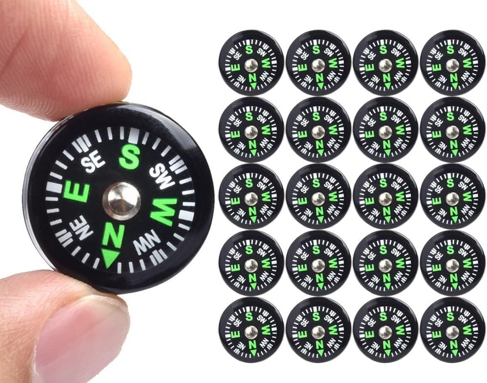 20 Mini Oil Filled Button Compass 20mm