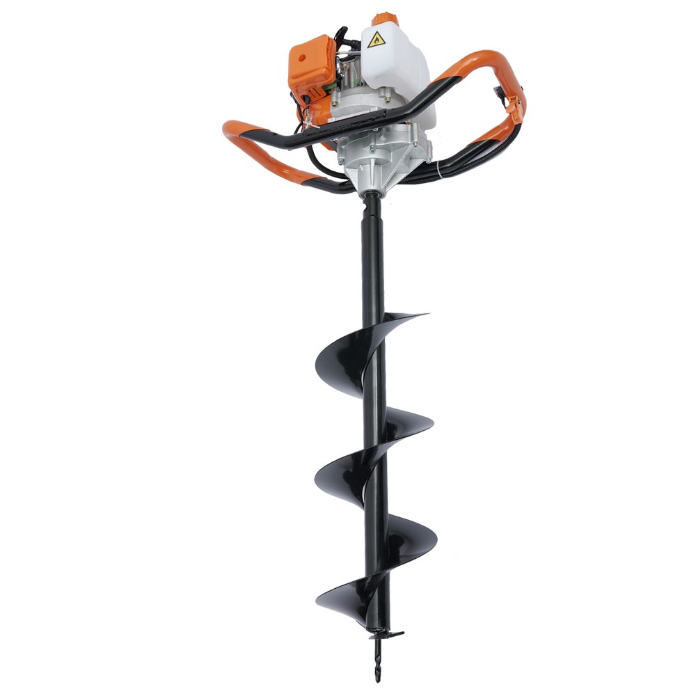 52CC 2.4HP Post Hole Digger Earth Auger 2 Stroke Digging Machine w/3 Drill Bits