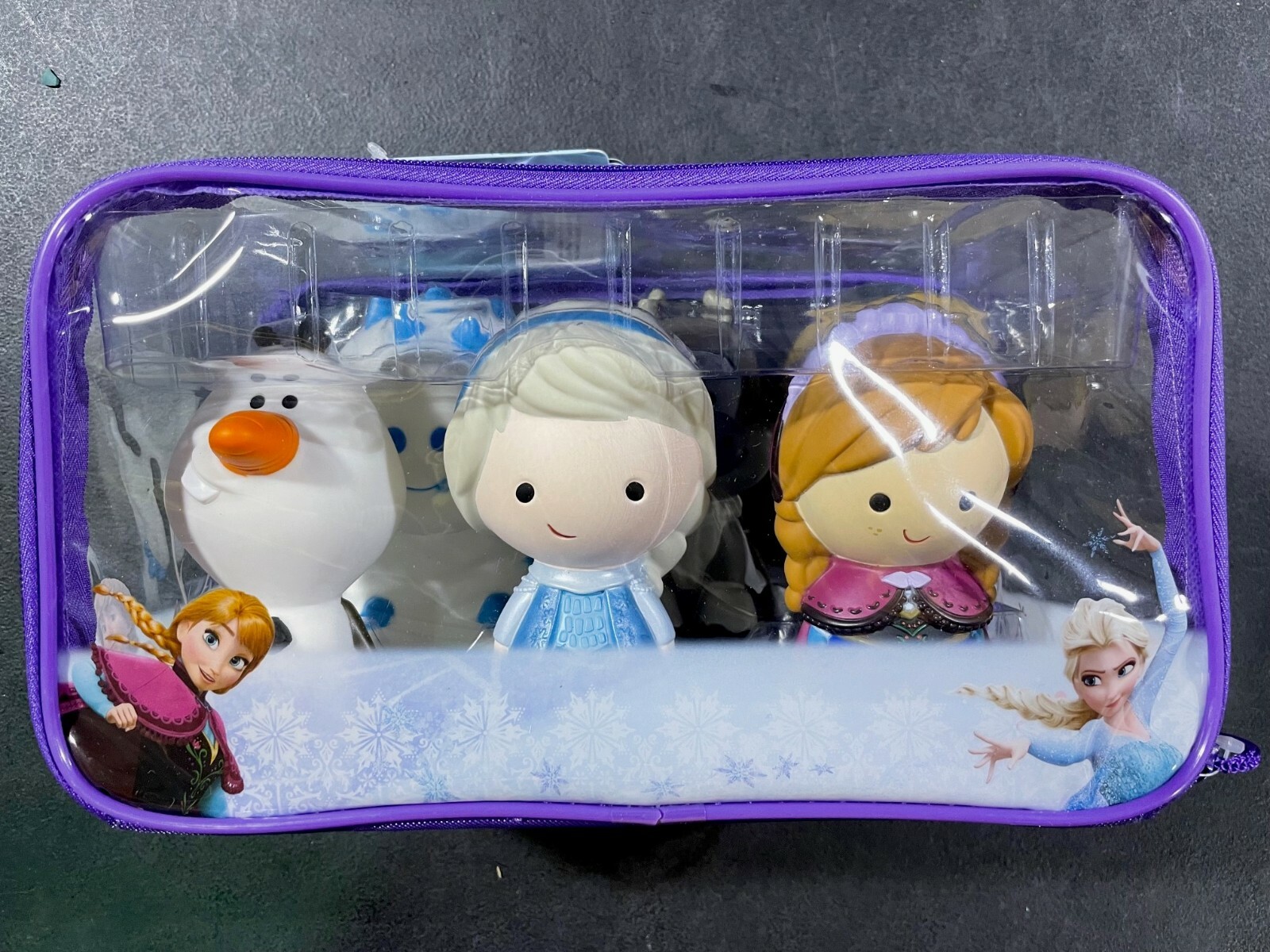 Disney Frozen 6 pc Bath Toys w/Case: Elsa * Anna *Olaf*Sven*Kristof*Marshmallow*