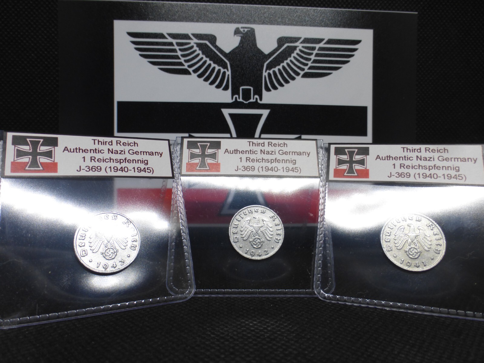 Nazi Germany WW2 Coin - 1 Reichspfennig Genuine Old Third Reich Rare Zinc Issue