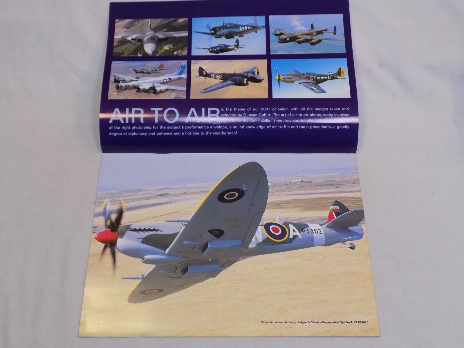 Fly Past Aviation Magazine 2001 Classic Aircraft Calendar RAF Submarine Spitfire