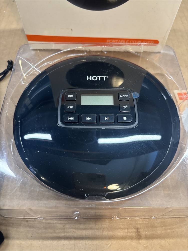 HOTT CD611T Portable CD Player - LCD Display Wireless, Bluetooth - Black
