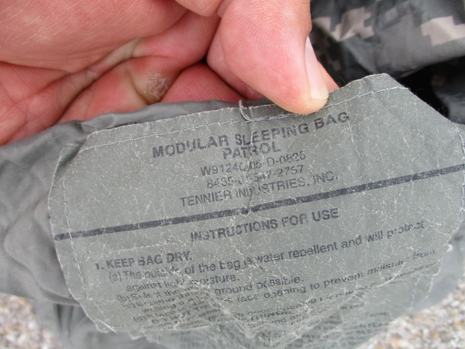 USGI Army Military 4-Piece Modular Sleep System MSS ACU Sleeping Bag Set