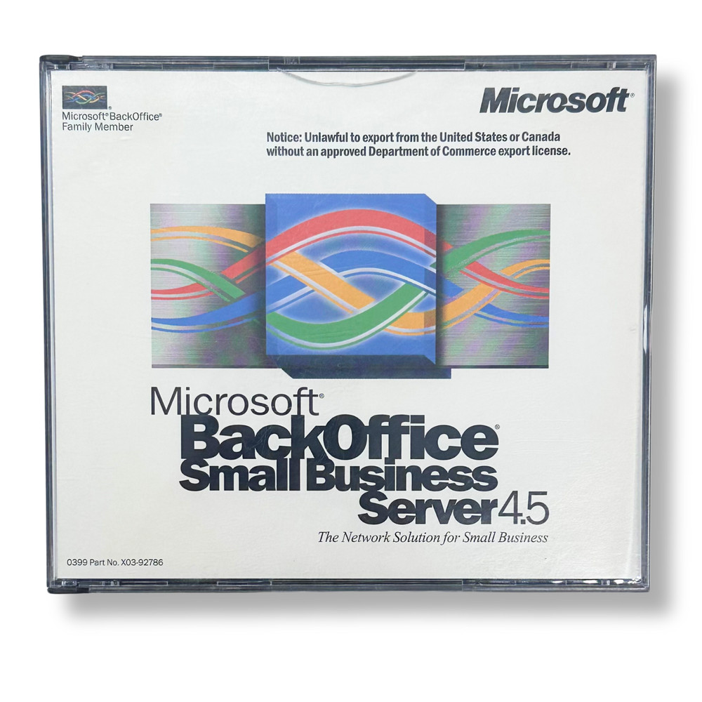 Microsoft BackOffice Small Business Server 4.5 | 3-CD Set | Windows Software