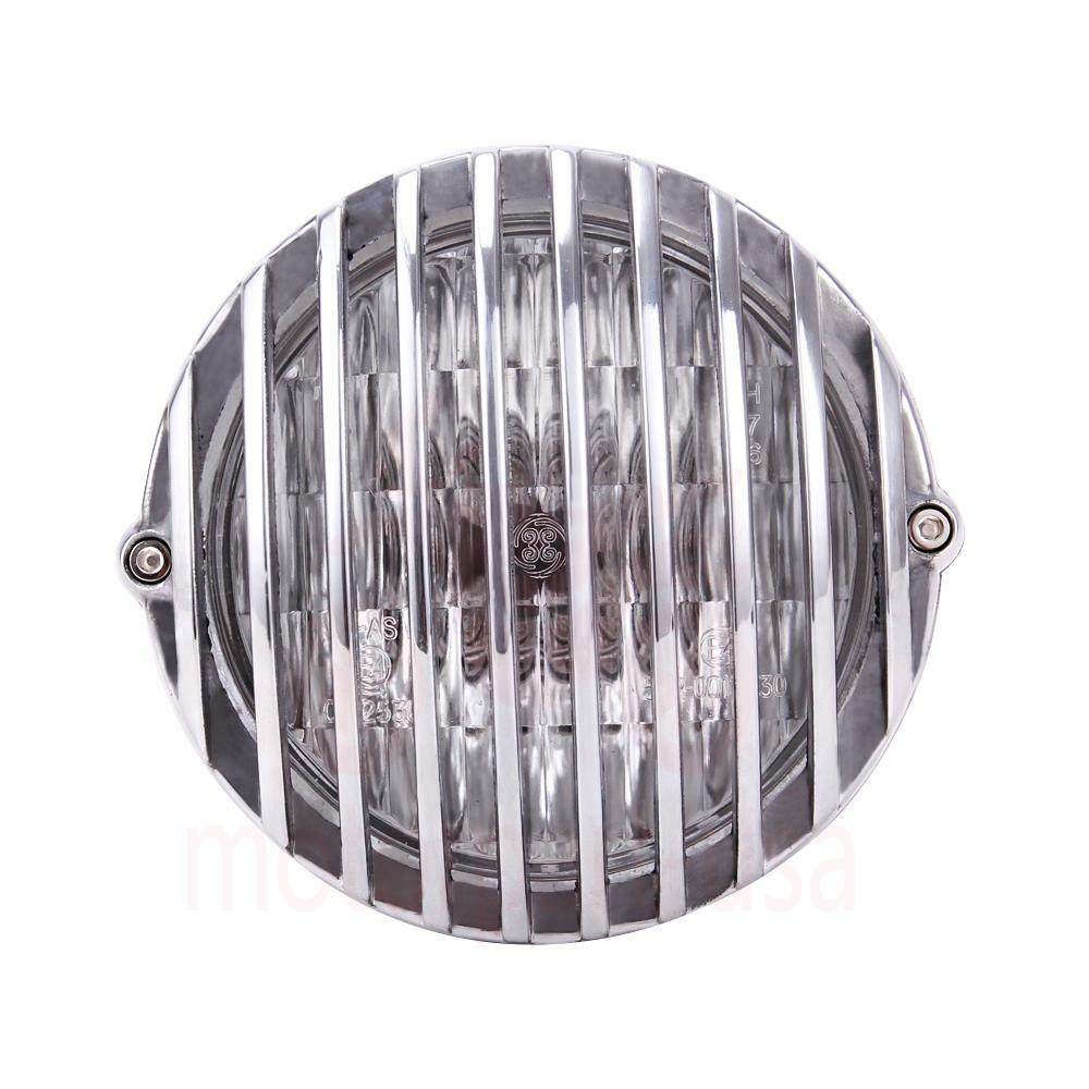 Motorcycle Grill Headlight Lamp For Harley Chopper Bobber Cafe Racer Cruiser