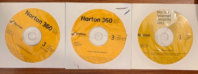 Norton Security Disc-1 2011 Internet Security/2 360 Verision 5.0 No instructions