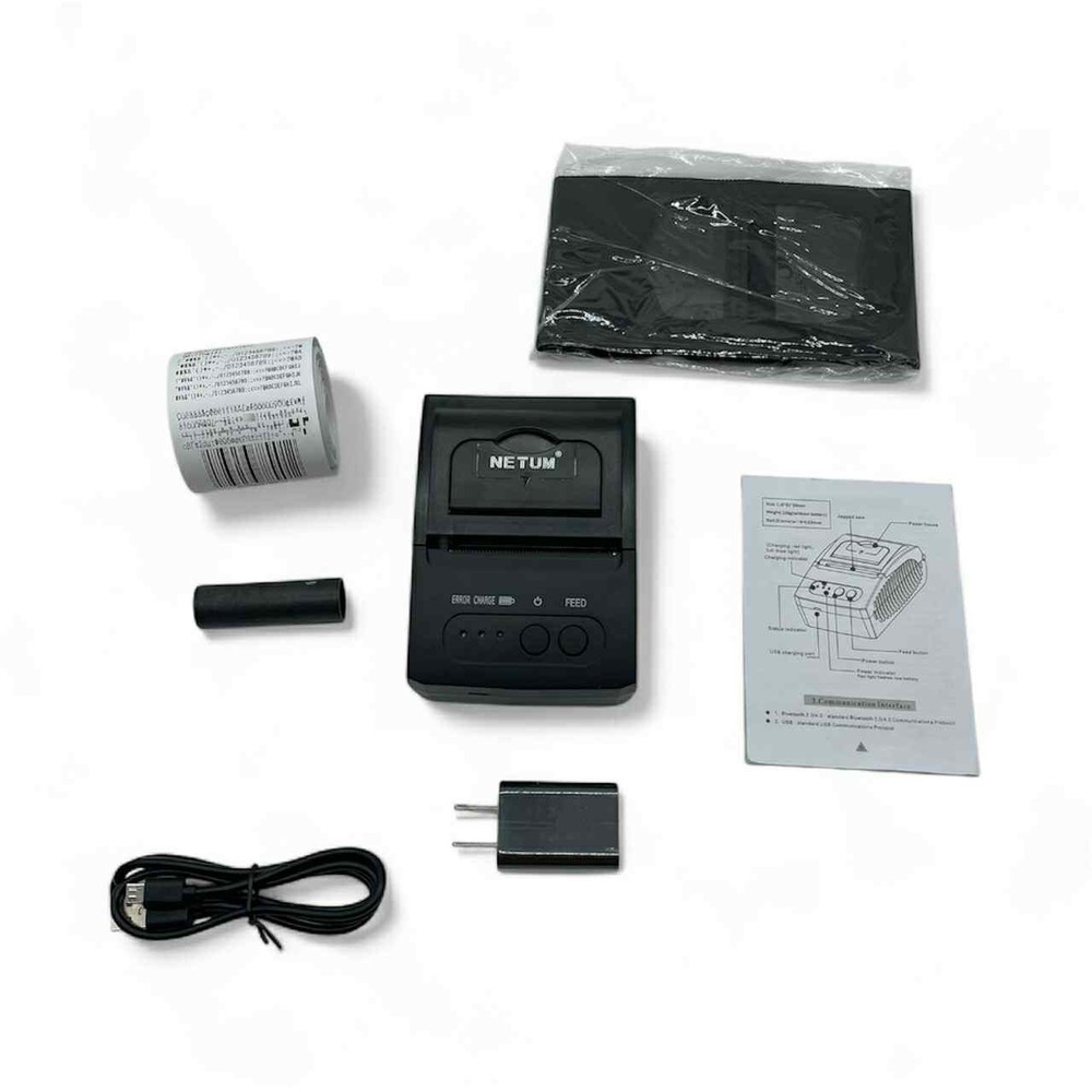 NETUM Bluetooth Receipt Printer, Portable 58mm Mini Thermal Pos Printer.