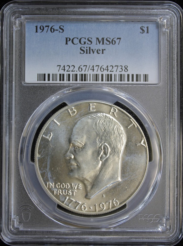 1976-S EISENHOWER SILVER DOLLAR PCGS MS67 (2430921)