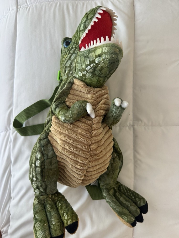Dinosaur Backpack With Zipper Pouch, Adjustable Straps, NWT