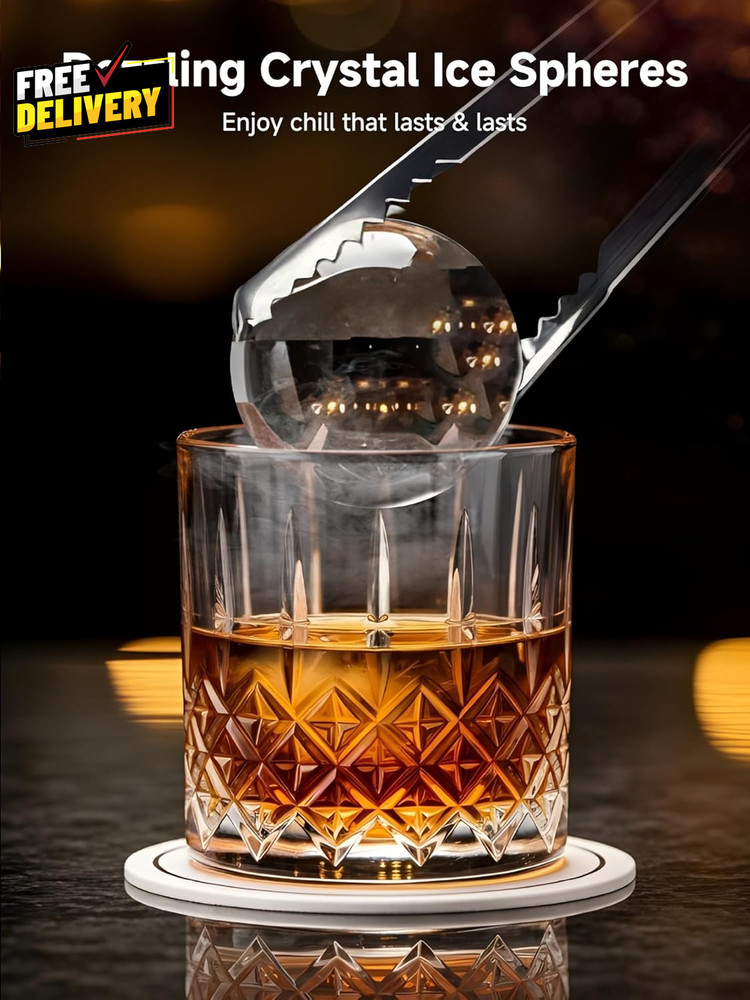 2 Inch Clear Ice Ball Maker 150pcs Day Self Cleaning Automatic Whiskey Sphere
