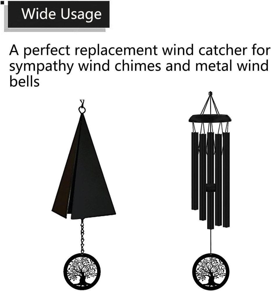 Replacement Wind Catcher, Wind Chime Sail Replacement with 16.4FT Nylon Cord