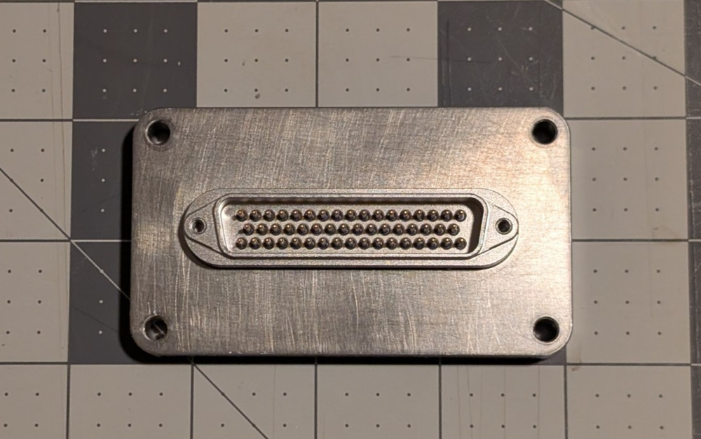 50 pin Sub-D feedthrough on a Bulkhead Flange