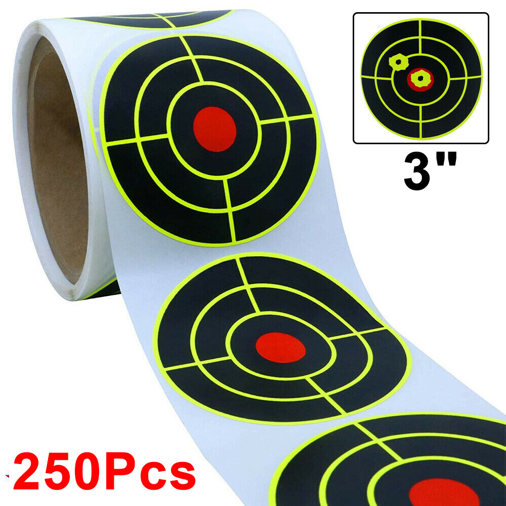 250pcs Shooting Splatter Target Stickers Roll Fluorescent Self Adhesive Paper