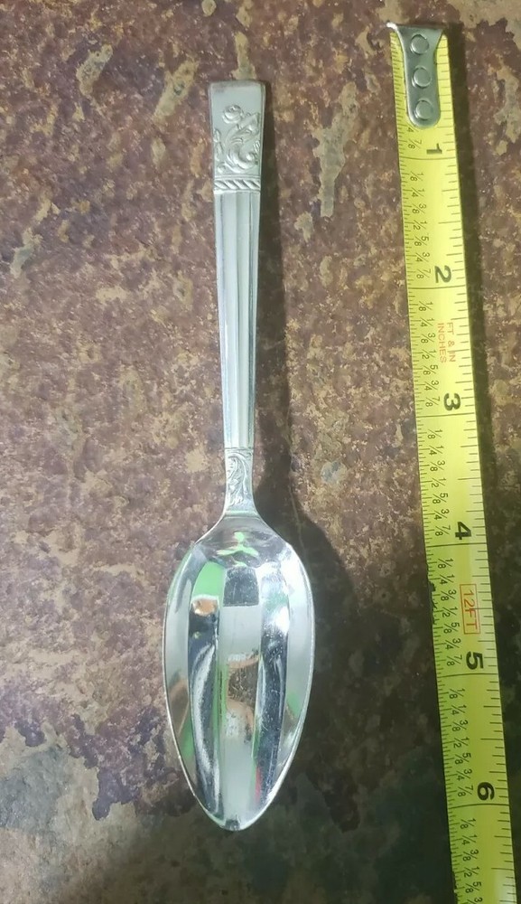 SHEFFIELD ENGLAND ANGORA ANV5 PATTERN SILVERPLATED ORANGE/FRUIT 🥝🍉🍊 SPOON