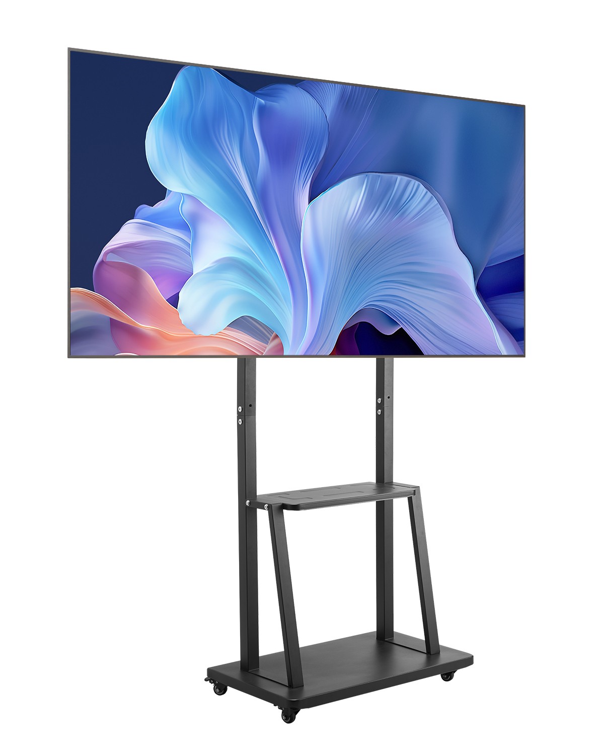 Uimoso 32-75 Inch TVs Rolling TV Stand Mobile TV Cart Holds Up to 150 lbs Black