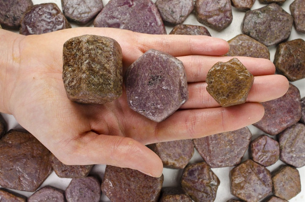 1 Pound of Natural Hexagonal Ruby - "A" Grade - Cabbing, Tumbling, Specimens