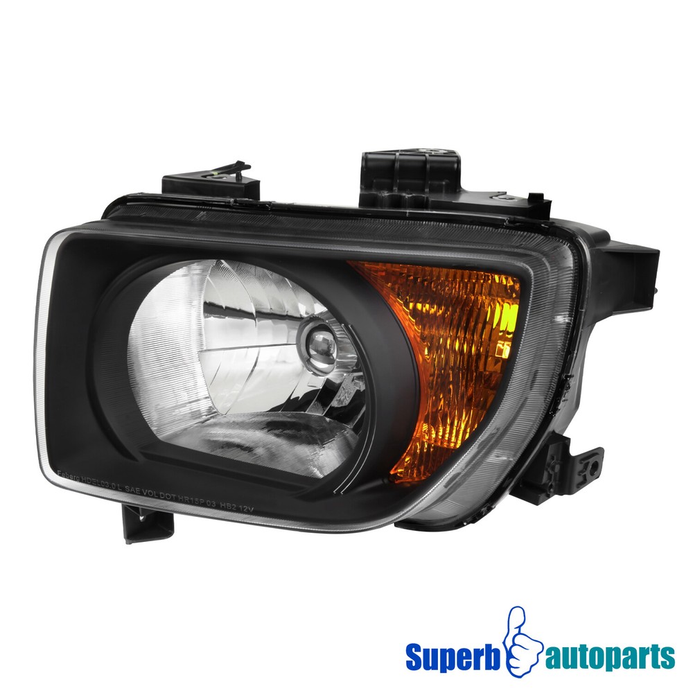 For 2003-2008 Honda Element Black Headlights OE style Replacement Left+Right