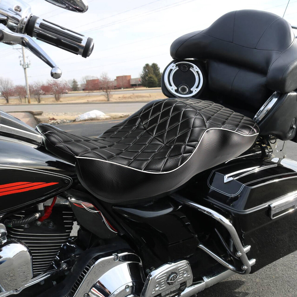 For Harley Electra Glide Ultra Classic FLHT 1997-2007 Low-Profile Passenger Seat