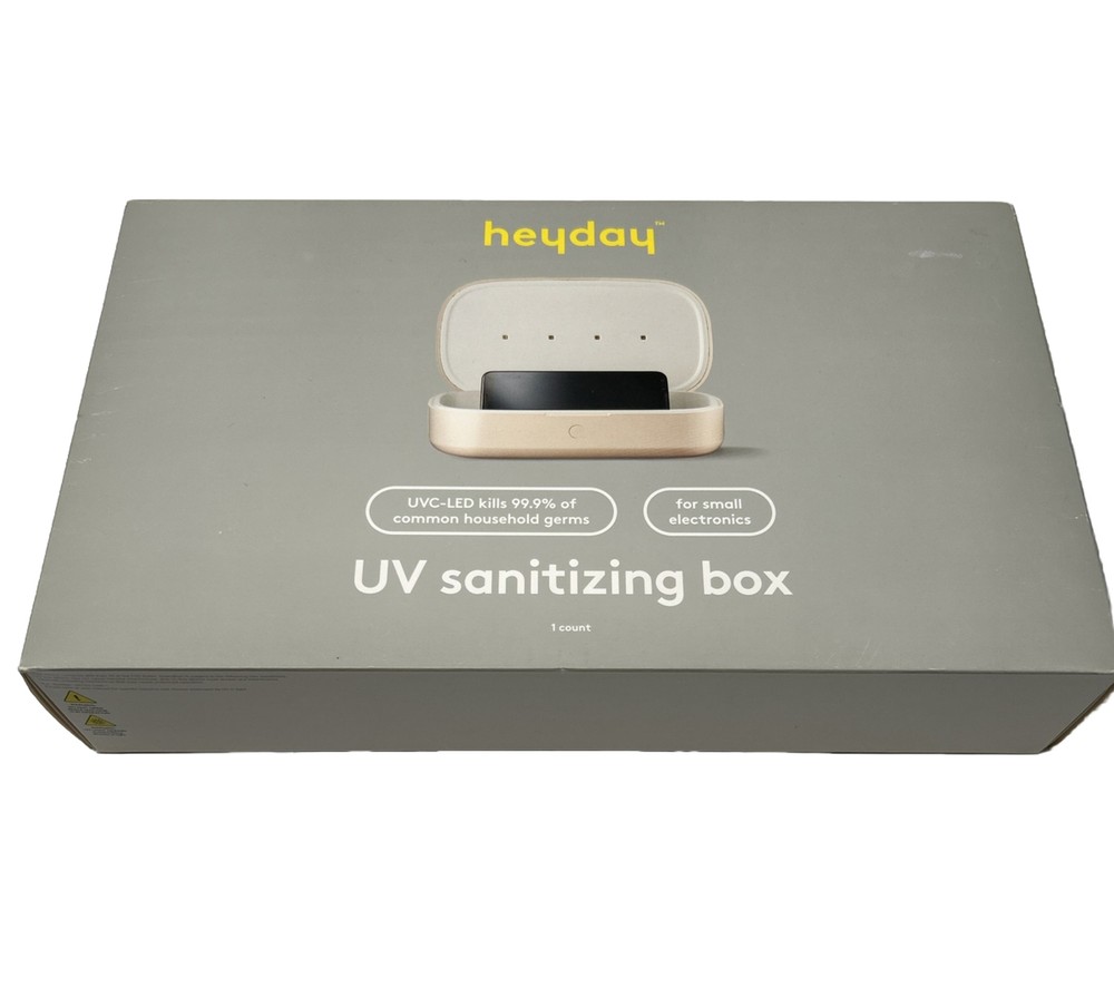 Heyday UV Sanitizing Box UVC-LED For Small Electronics White - New