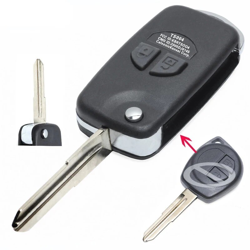 Replacement Modified Flip Folding Remote Car Key Shell Case 2 Buttons for Suzuki
