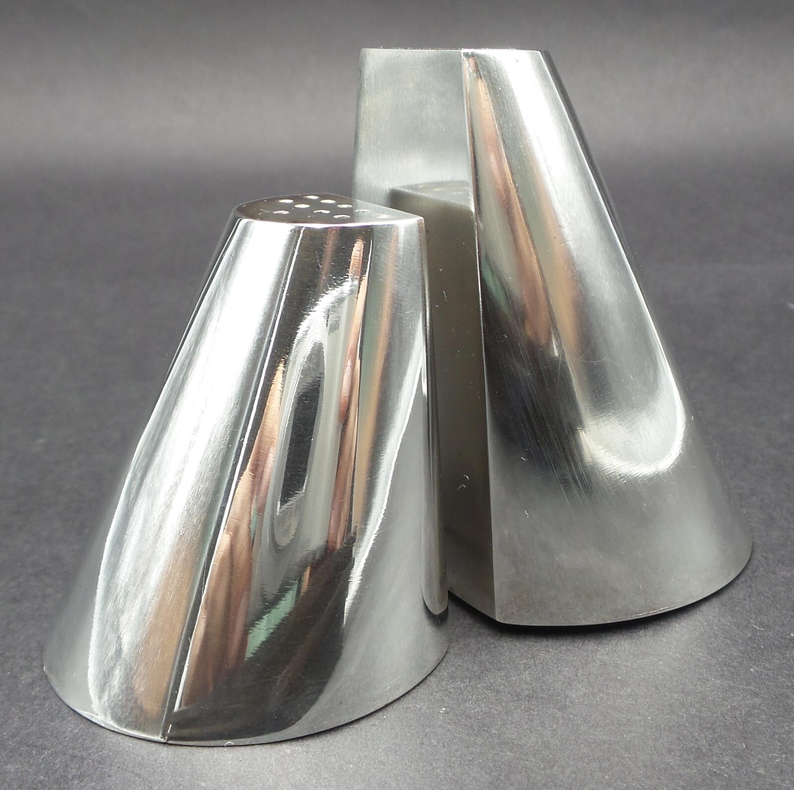 Rare Mid-Century AURAN KULTASEPPA Finland Sterling Silver Salt & Pepper Shakers