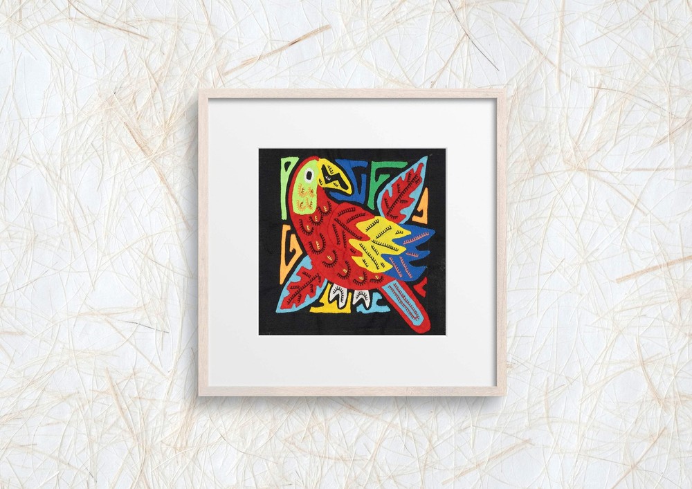 Multicolor Red And Blue Bird Molita