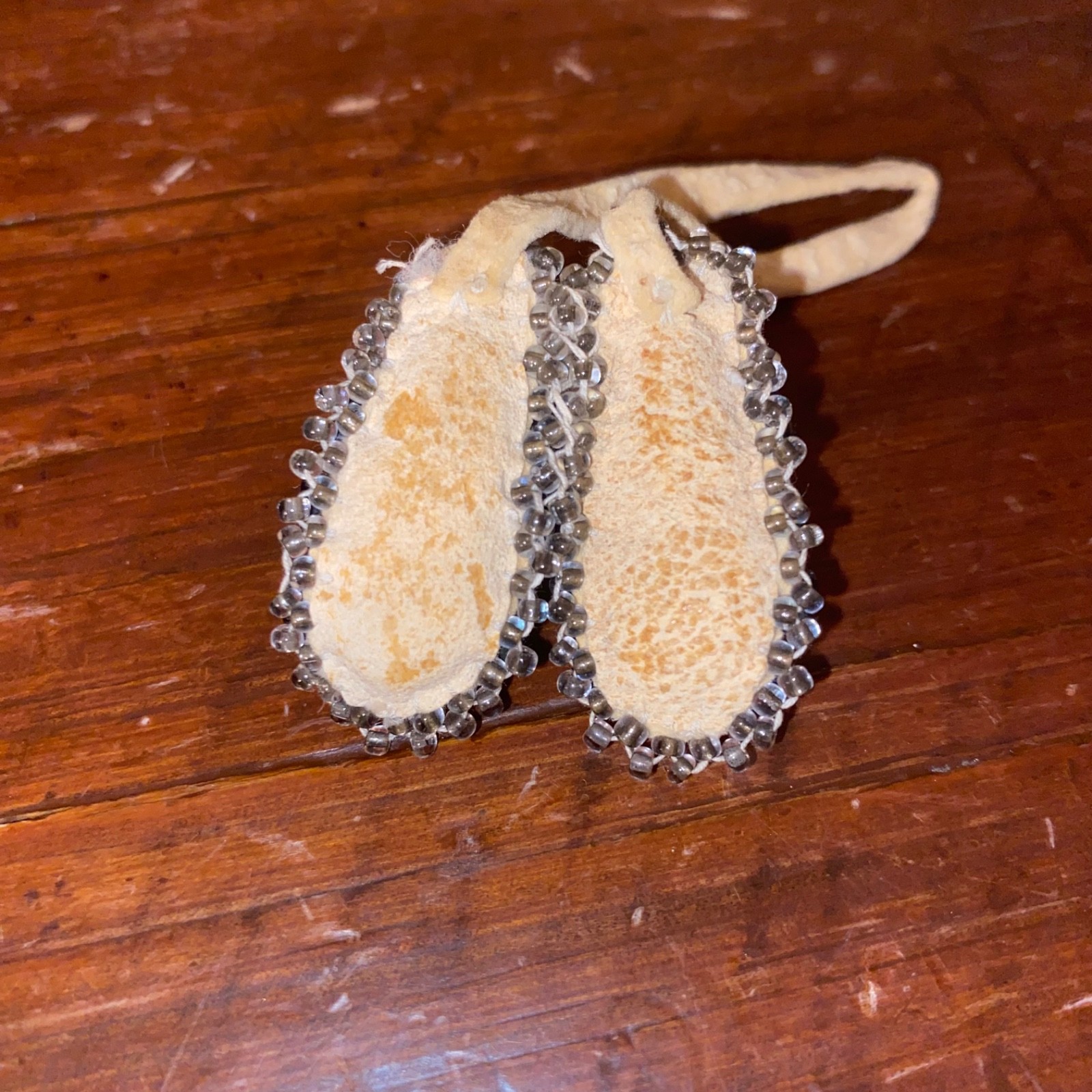 Vintage Pair of Miniature Beaded Moccasins