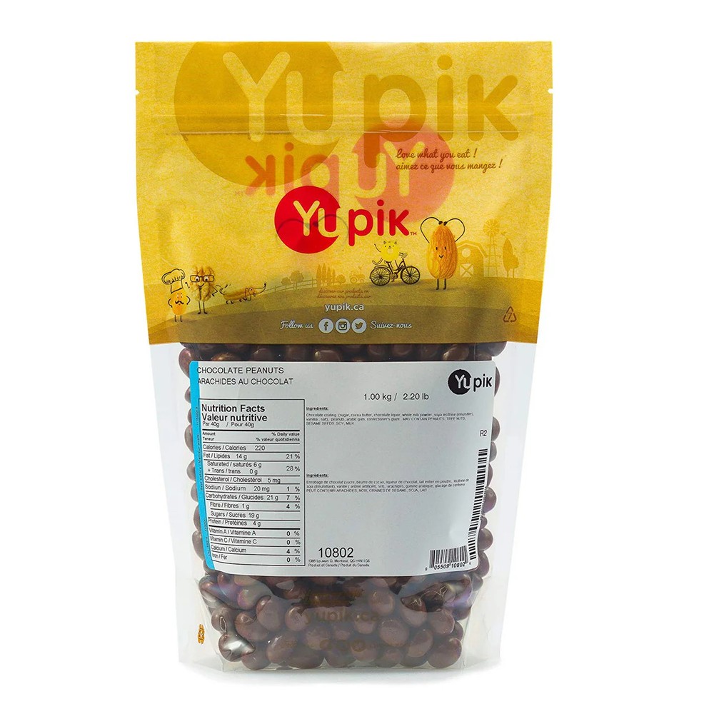 Yupik Chocolate Peanuts, 1Kg/2.2 lb
