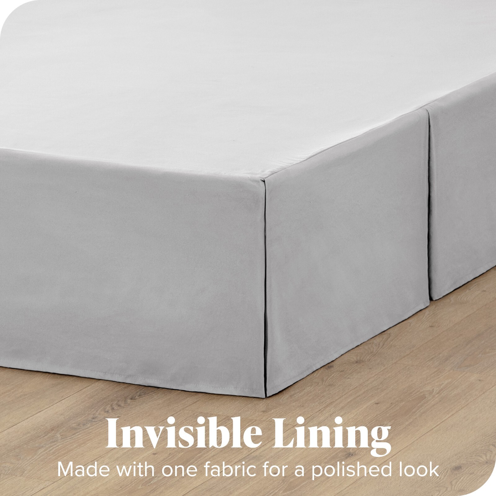 Bare Home Double Brushed Bed Skirt: Pleated, Easy Fit, 15" Deep