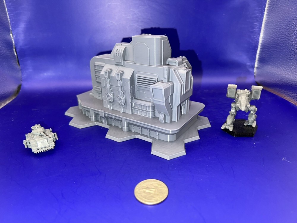 Sci-fi Colonial Loading Dock Pier w/ Hex Base, War Game Terrain (6mm scale)