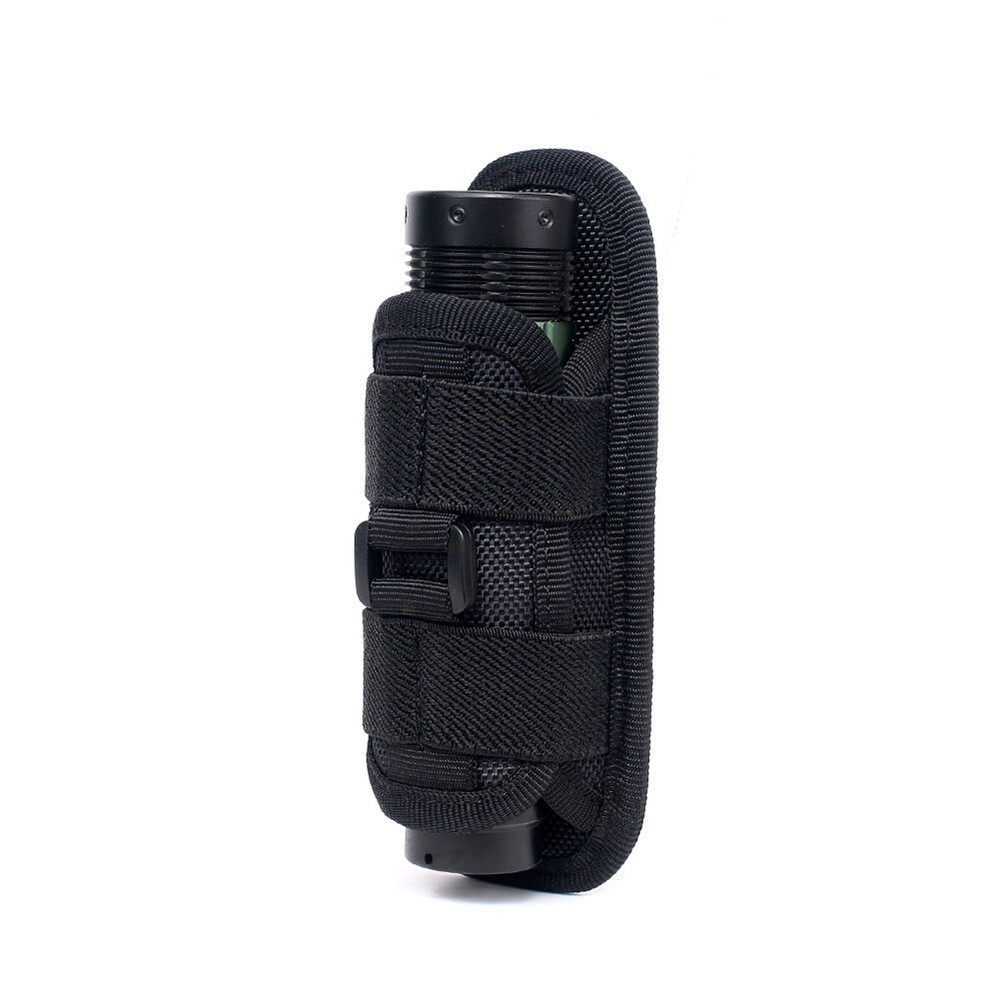 360° Rotatable Tactical Molle Flashlight Holder Holster Pouch Torch Carry Case