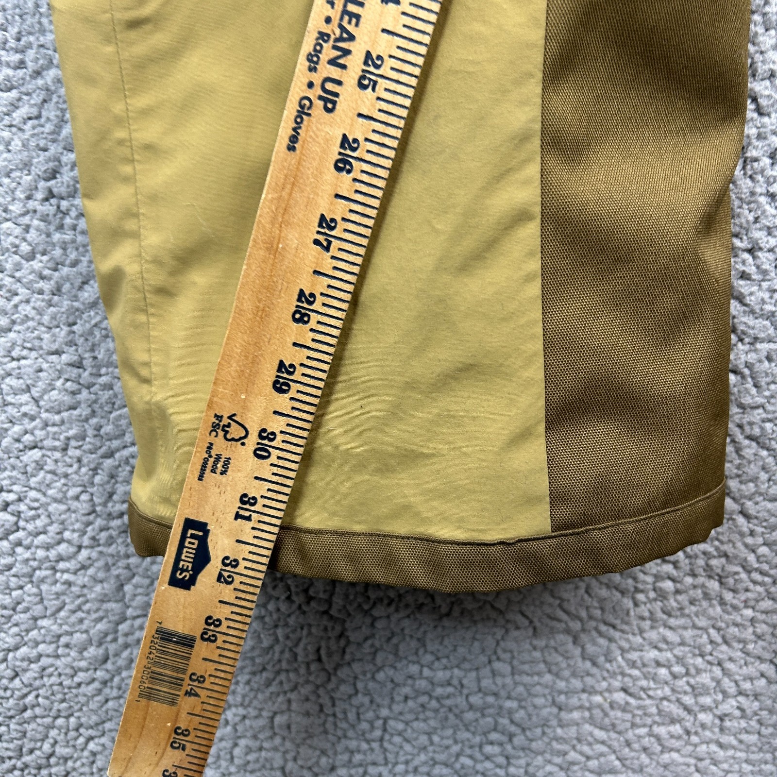 REI CO-OP Powderbound Mens Large Beige Tan Insulated Ski Snowboard Snow Pants