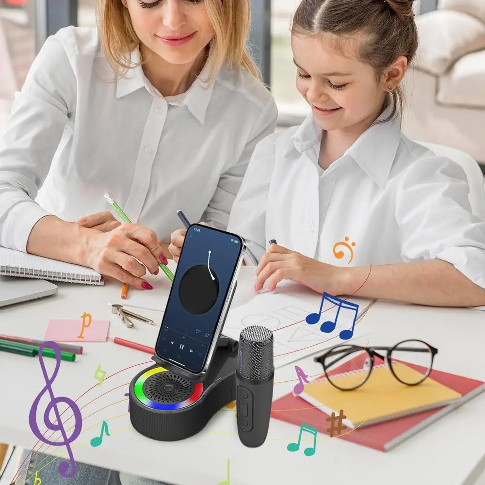 5-In-1 Bluetooth Multi-Functional Mobile Phone Audio Stand With Microphone AGD