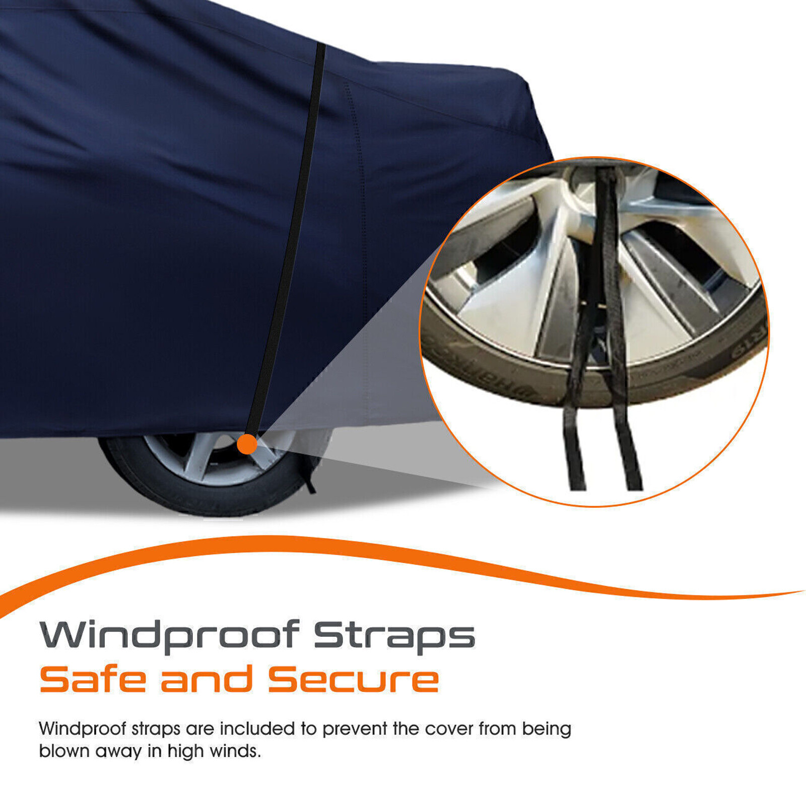 Heavy Duty Waterproof Full Car Cover All Weather Protection Outdoor Dustproof