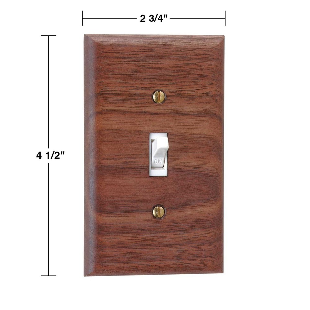 4 Switchplate Walnut Single Toggle | Renovator's Supply