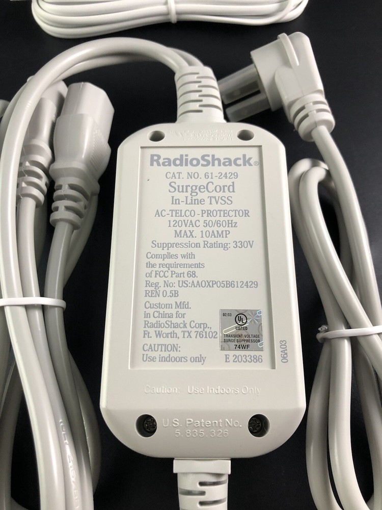 RadioShack Computer Equipment Surgecord Protector Vd1