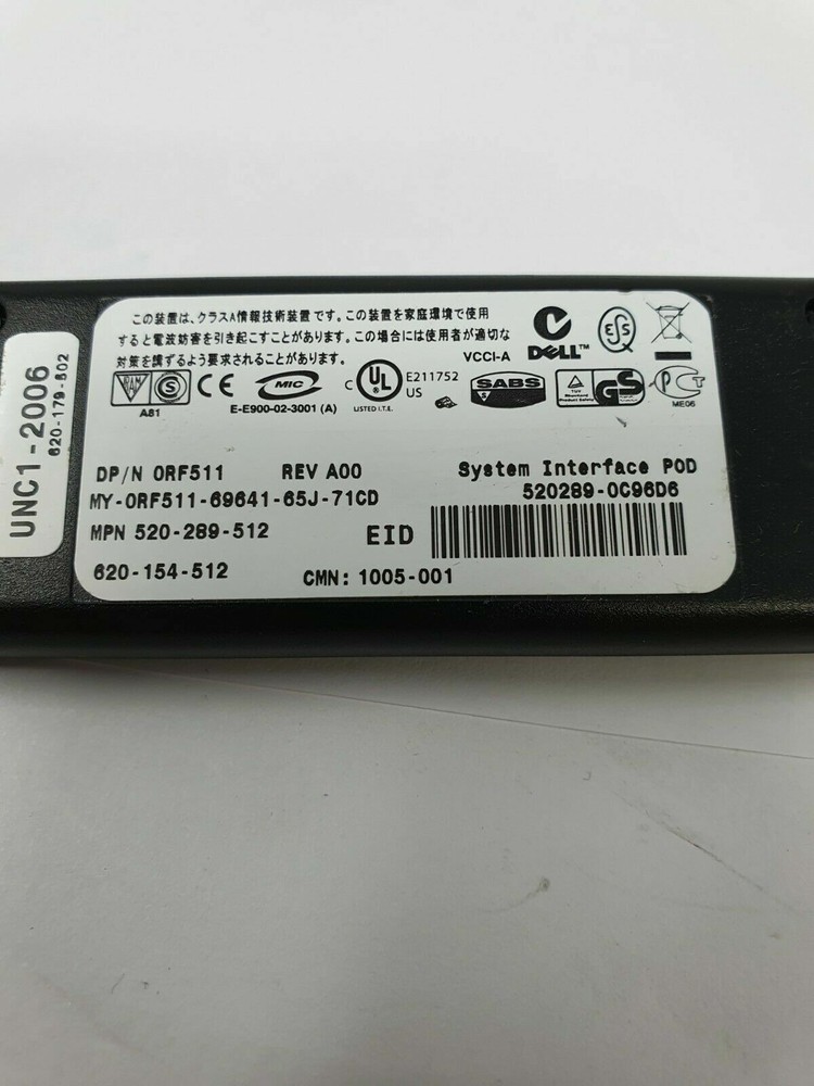 Dell 0RF511 PS/2 KVM System Interface POD Module 520-289-512